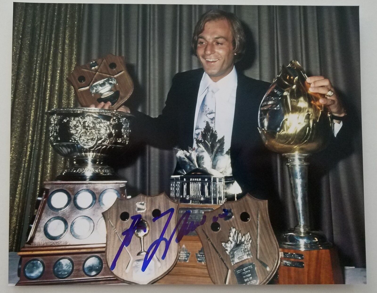 Guy LaFleur Signed 8x10 Photo Poster painting Montreal Canadiens Hockey NHL HOF LEGEND RAD