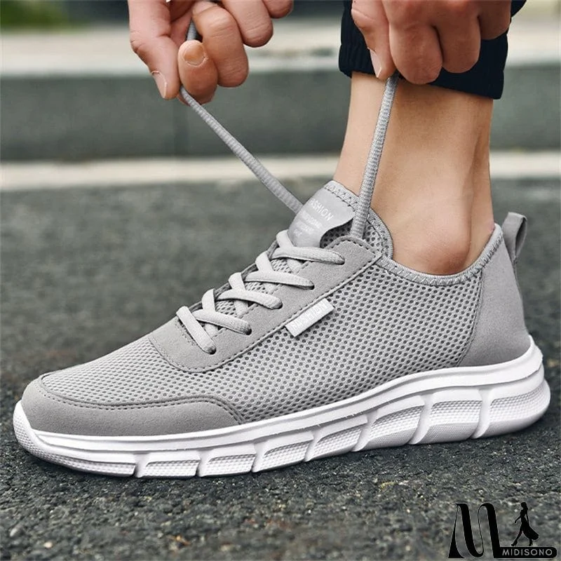 MidiSono - Large Size Cozy Modern Running Sports Sneaker for Men
