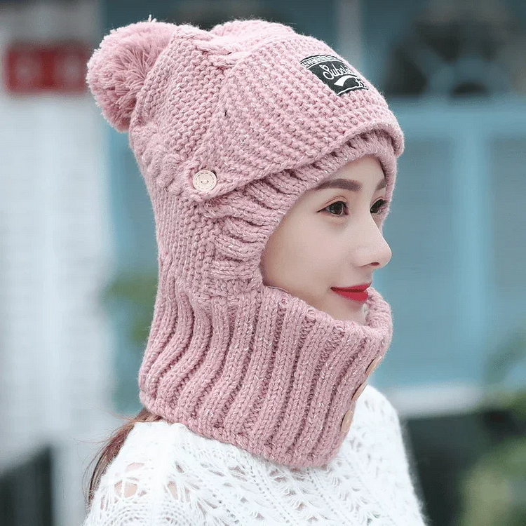 (🎄CHRISTMAS SALE NOW-48% OFF) 2 in 1 Mask Scarf Knitted Hat
