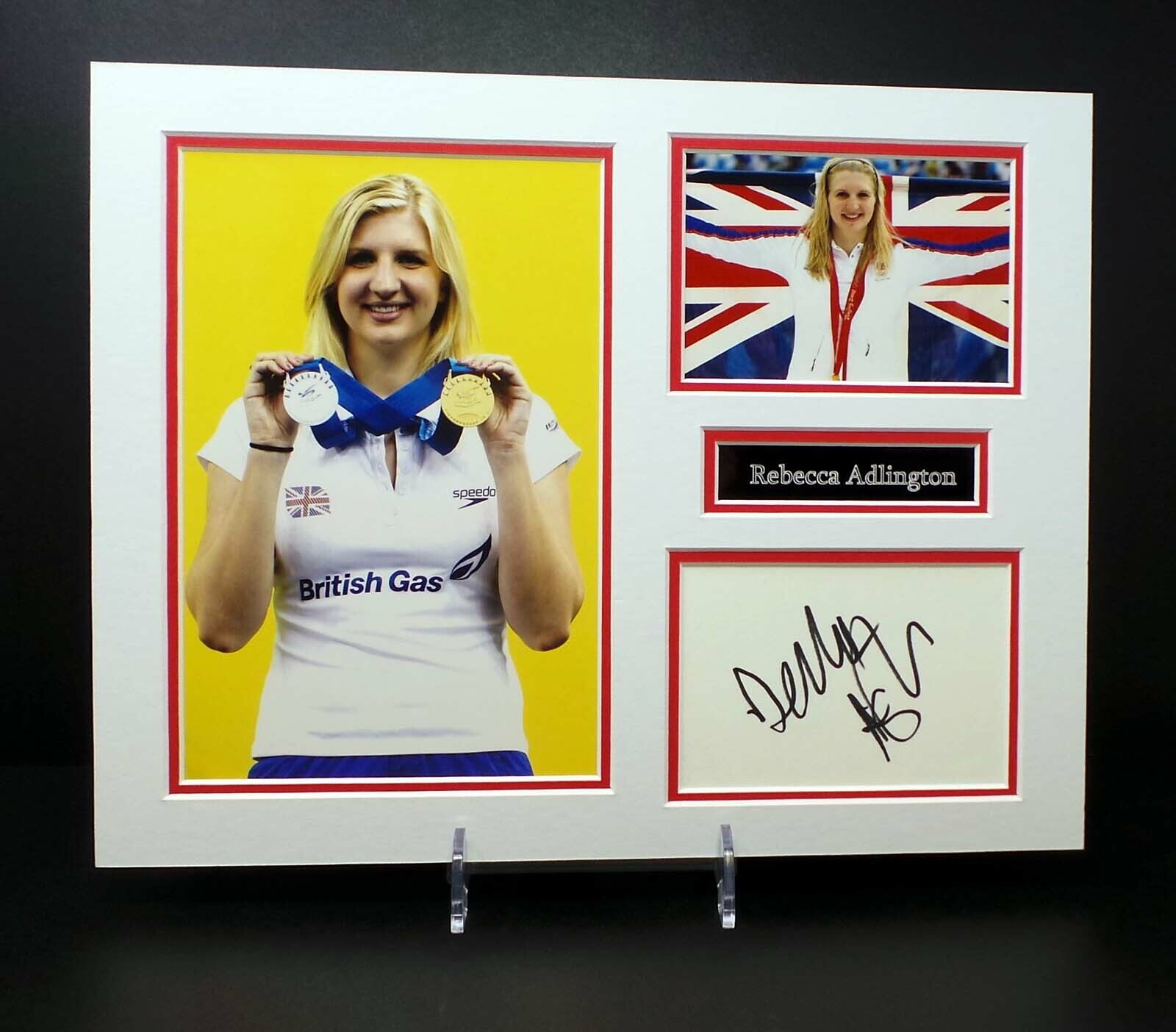 Rebecca ADLINGTON Signed Mounted Photo Poster painting Display 2 AFTAL RD COA Olympic Swimmer