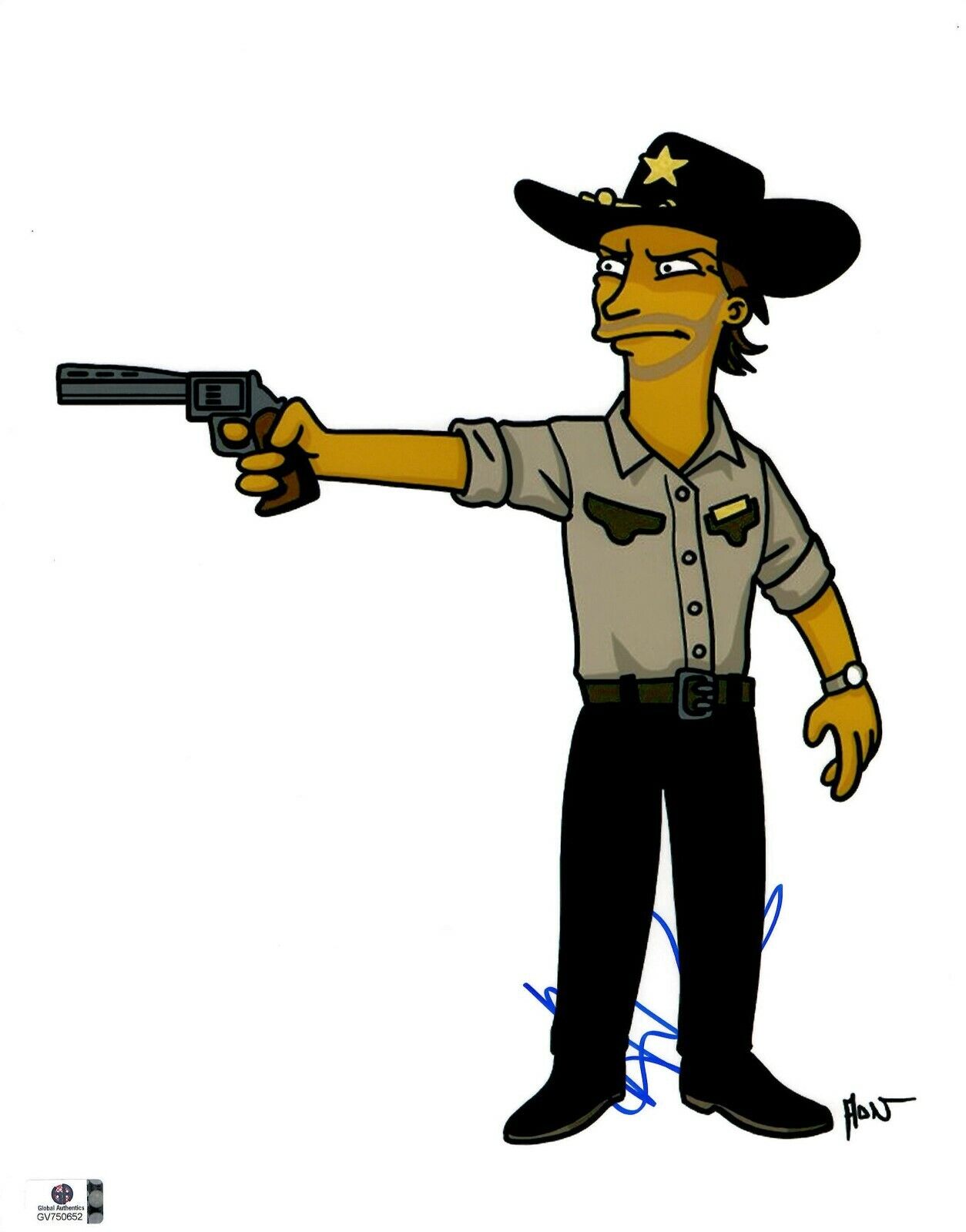 Andrew Lincoln Signed Autographed 11X14 Photo Poster painting Walking Dead Simpsons GV750652