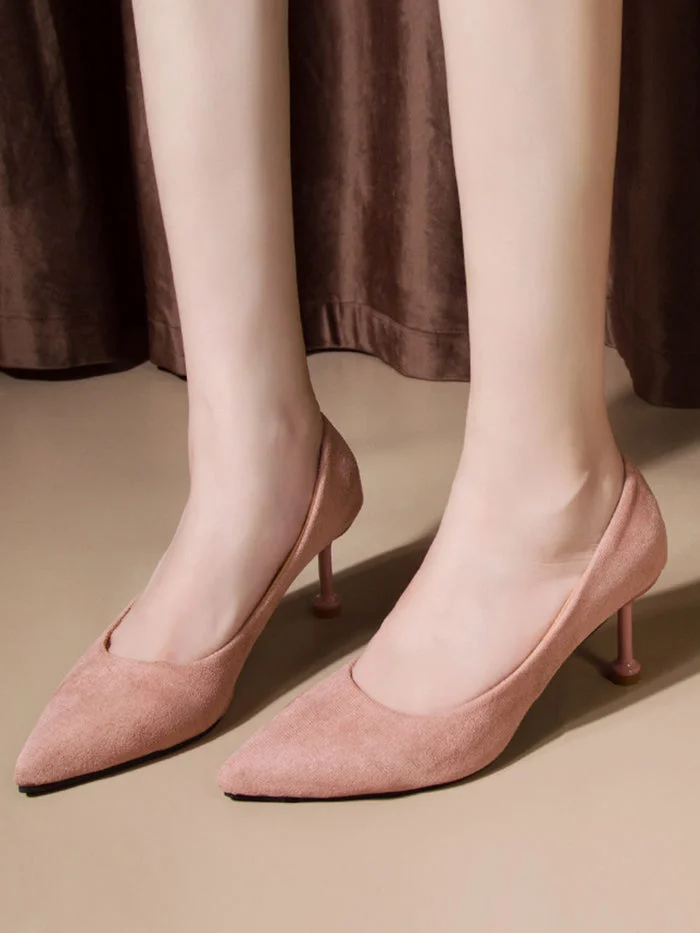 6 cm simple pointed stiletto heel professional shoes