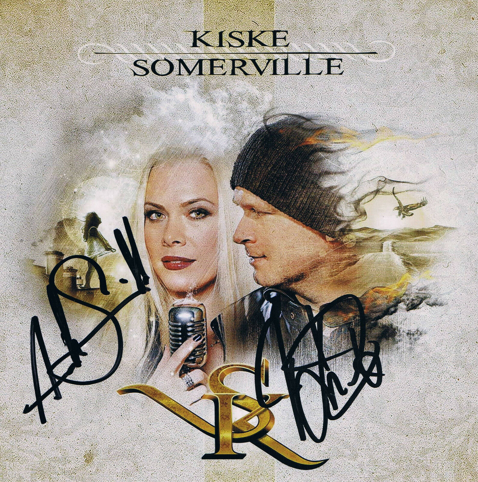 Kiske/Somerville genuine autograph 8x8