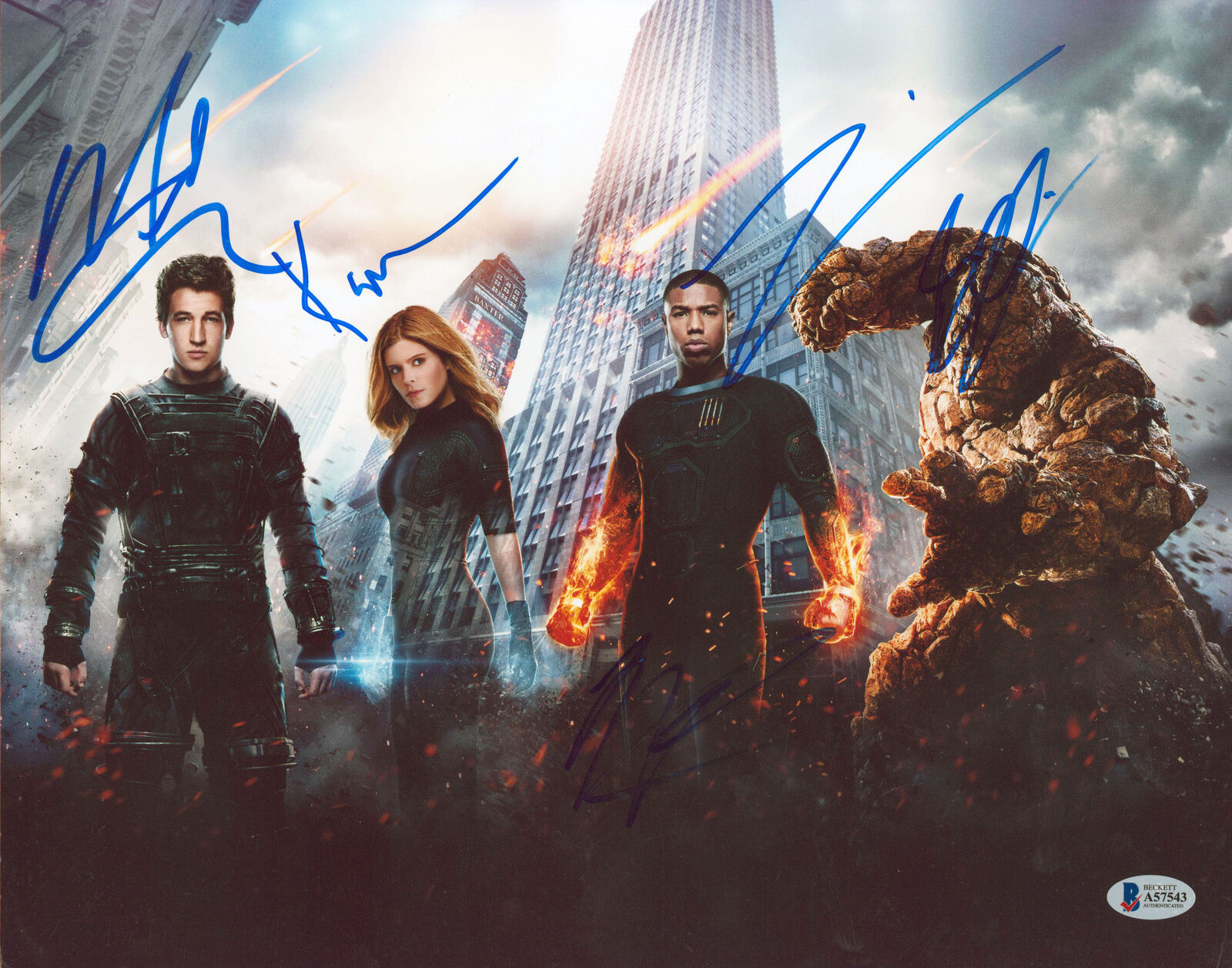 Fantastic Four Teller, Mara, Jordan & Bell Signed 11x14 Photo Poster painting BAS #A57543