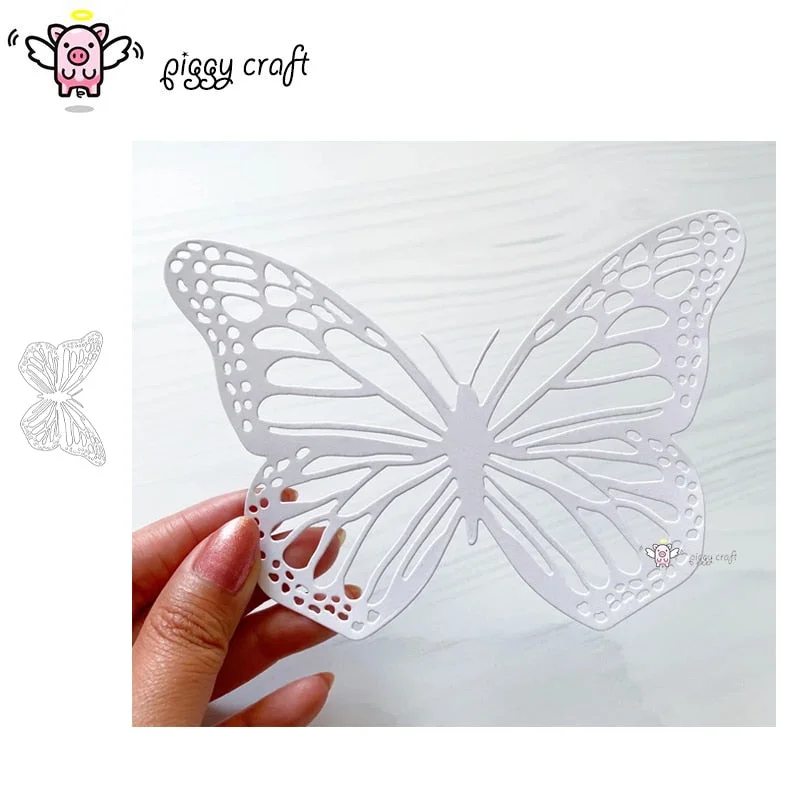 Piggy Craft metal cutting dies cut die mold Butterfly decoration Scrapbook paper craft knife mould blade punch stencils dies