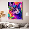 Color Cat - 11CT Stamped Cross Stitch 40*50cm/15.75*19.69in