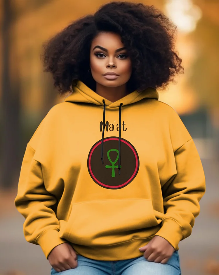 Maat Ankh Pan African Long-sleeved Hoodie
