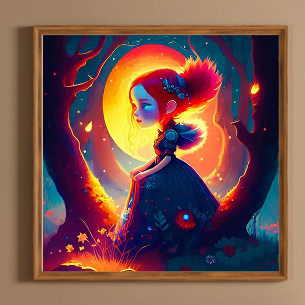 Full Round Diamond Painting 30*30cm - Little Girl