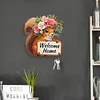 (US Only)Squirrel Theme Wood DIY Diamond Painting Hooks Home Decor Craft Kit for Wall