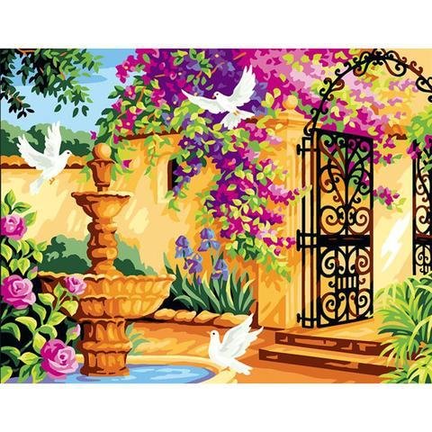DIY Paint by Numbers Canvas Painting Kit for Kids & Adults - Perfect Garden、bestdiys、sdecorshop