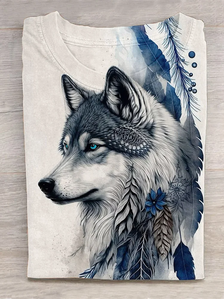 Cool Wolf Art Design T-shirt