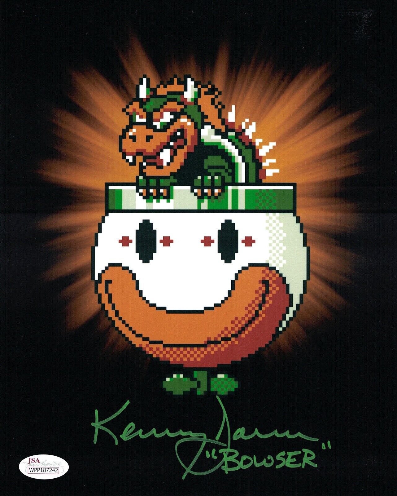 KENNY JAMES Signed BOWSER 8x10 Photo Poster painting Nintendo Super Mario JSA COA