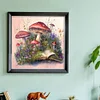 Mushrooms And Books - 11CT Stamped Cross Stitch 50*50cm/19.69*19.69in