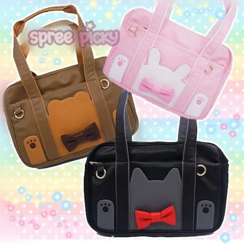 Black/Brown/Pink Rabbit/Bear/Kitty Cat Shoulder Bag SP166771