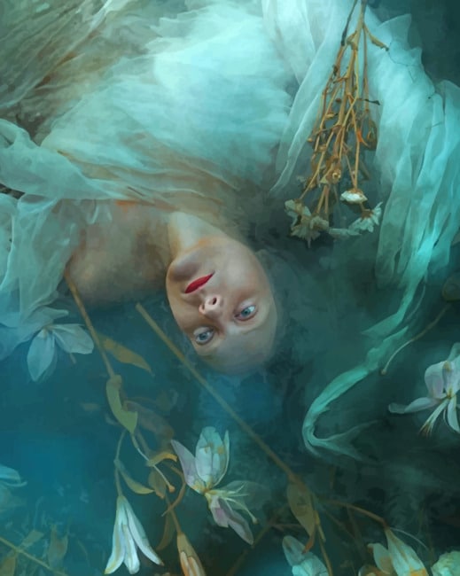 

Sad Woman Underwater – Paint By Numbers - 40*50CM, 501 Original