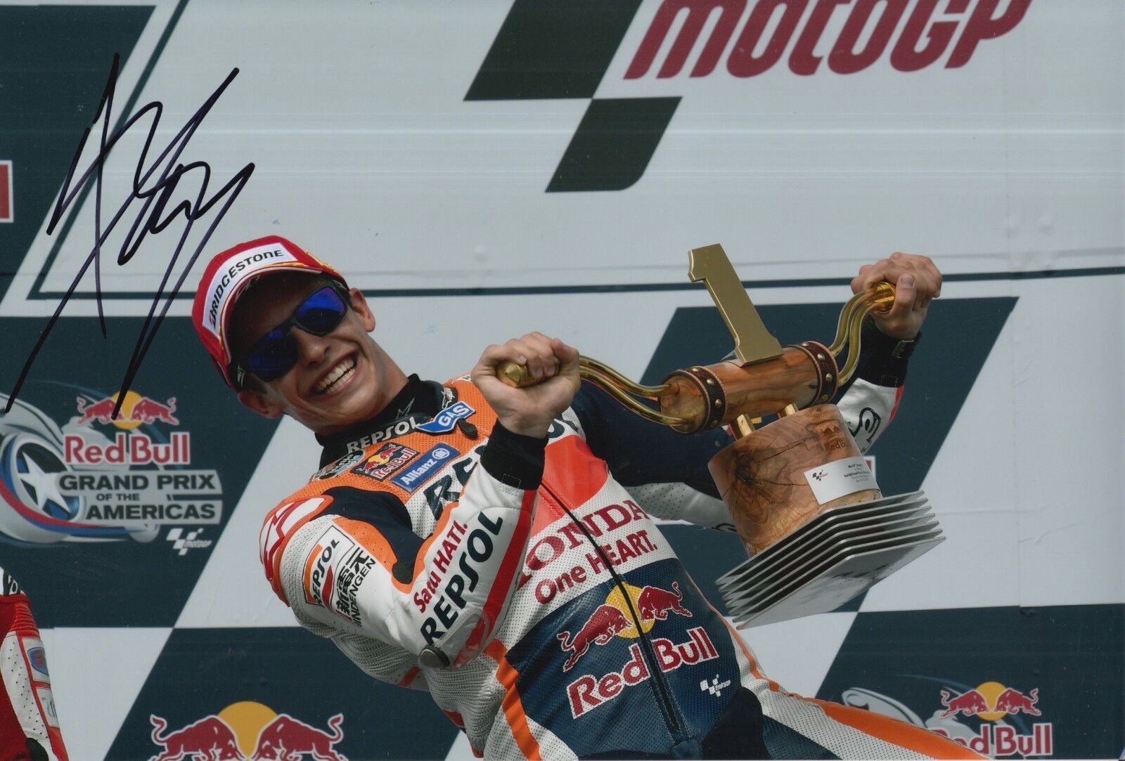 Marc Marquez Hand Signed 12x8 Photo Poster painting Repsol Honda 2016 MOTOGP World Champion 4.