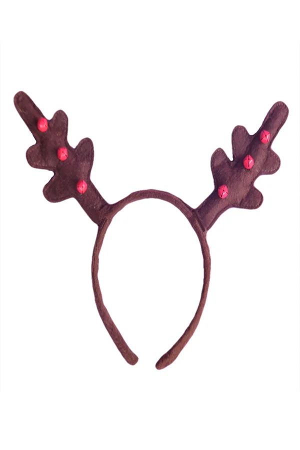 Coffee Cool Womens Reindeer Antlers Head Hoop Christmas Accessory-elleschic