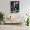 Diamond Painting -DIY Round Drill City Tower and Fireworks Festival(50X40CM)
