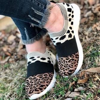 Letclo™ Leopard Flat Heel Dress Sneakers letclo Letclo