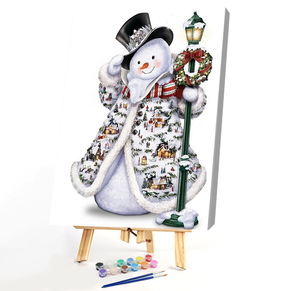 

40*50CM Paint By Numbers-Snowman Christmas, 501 Original