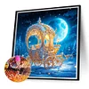 Diamond Painting -DIY Round Drill Pumpkin Car under the Moon（40x40cm）