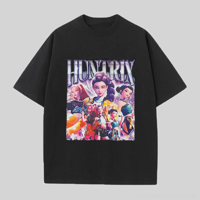 KPop Demon Hunters Huntrix Printed Unisex Oversized T-shirts