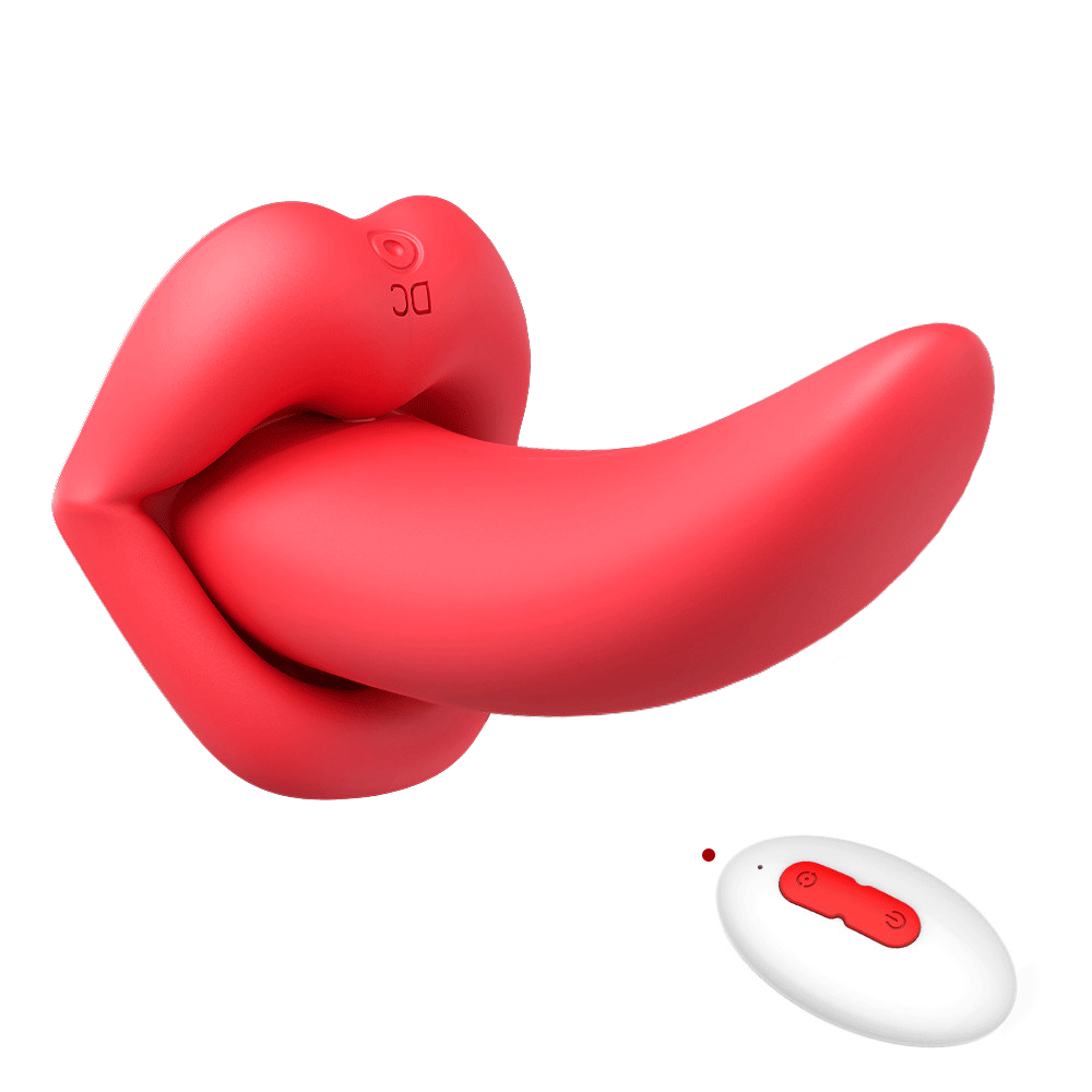 Tongue Licking Vibrator Clitoral Stimulator With Remote Control - Rose Toy