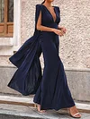 Solid Color Sexy Backless  Jumpsuits