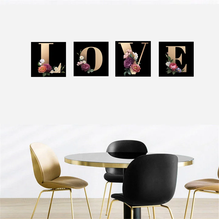 Diamond Painting - Full Round Drill - Flower Alphabet(30*30cm)