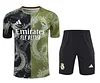 2025/2026 Real Madrid Pre-Match Training Black Green Shirt+Shorts 1:1 Thai Quality