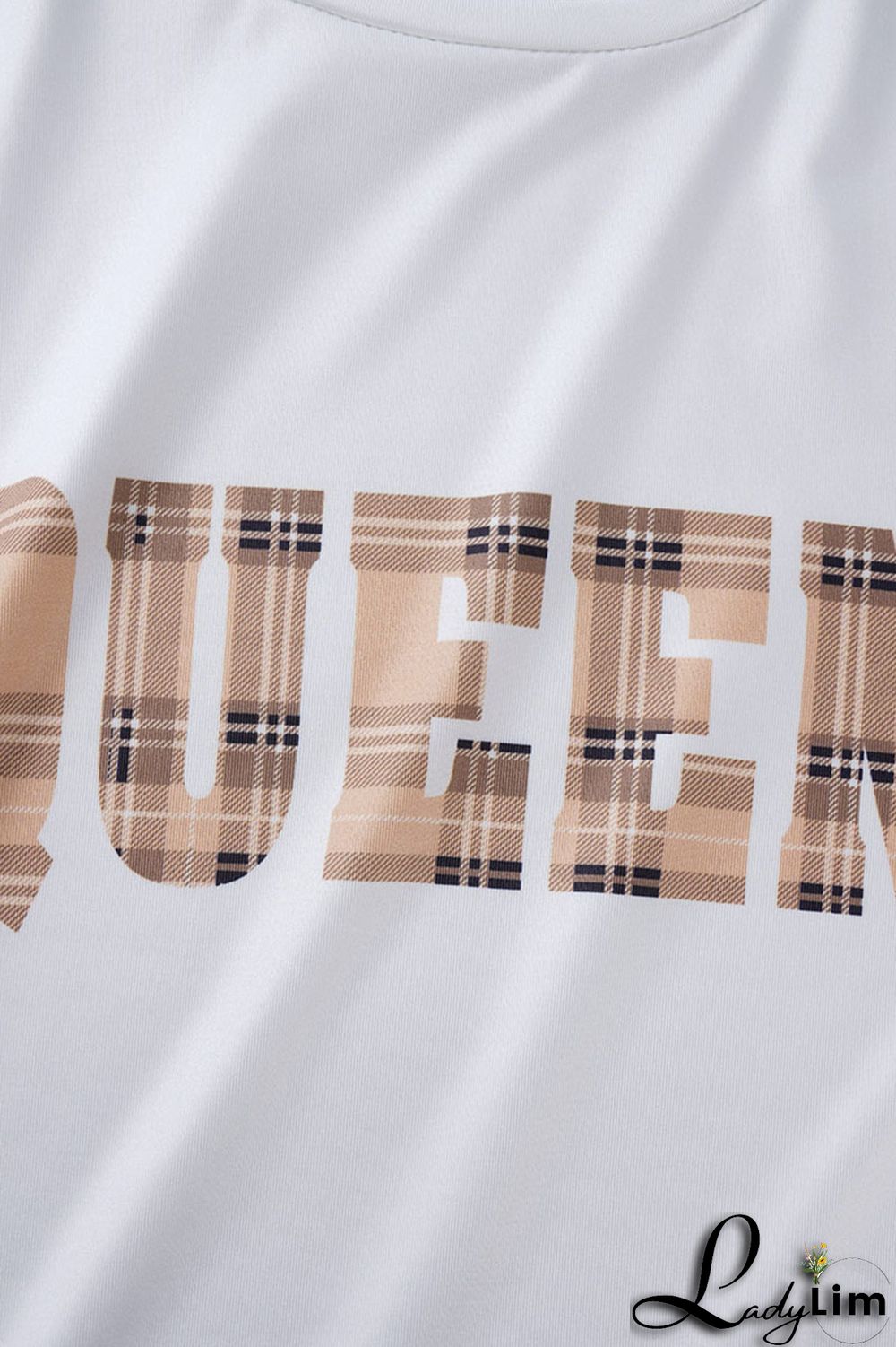 White Casual Print Patchwork Slit O Neck Short Sleeve Two Pieces