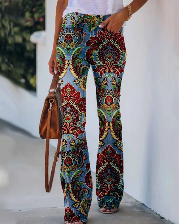 Women's Paisley Pattern Pants