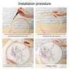 Embroidery Starter Kit with Pattern Halloween Witch Hat Magic Cauldron 2Pcs tapestrymarket