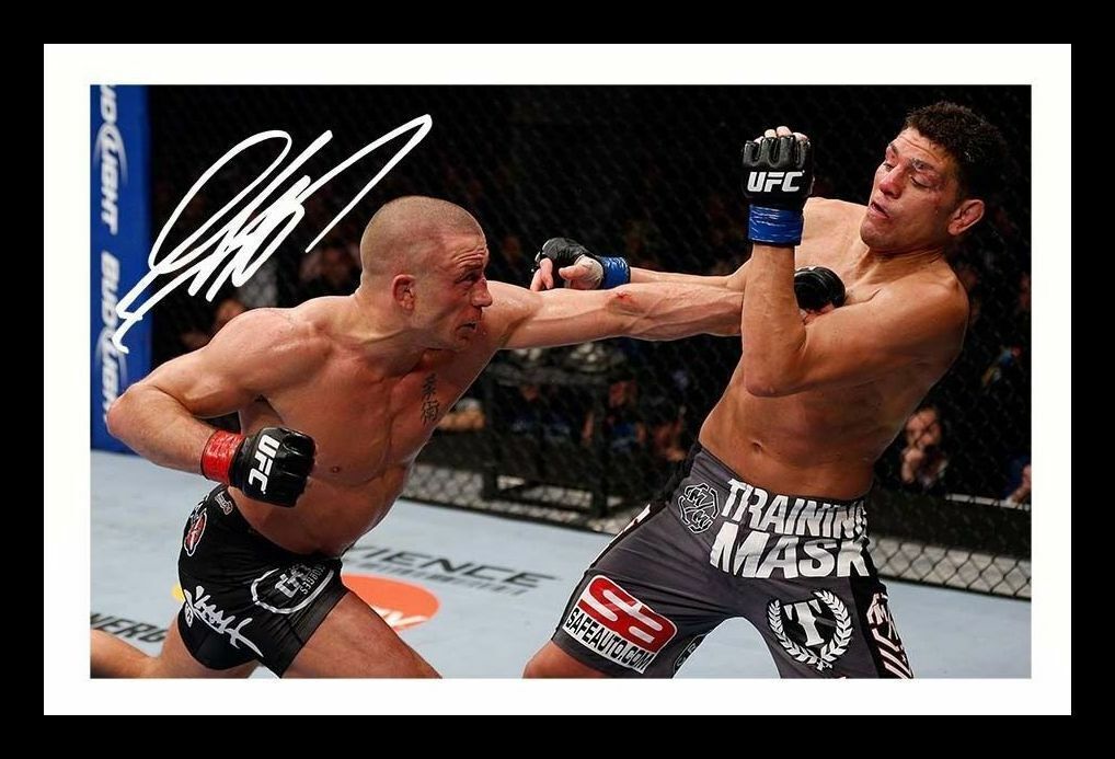 Georges St Pierre - UFC Autograph Signed & Framed Photo Poster painting