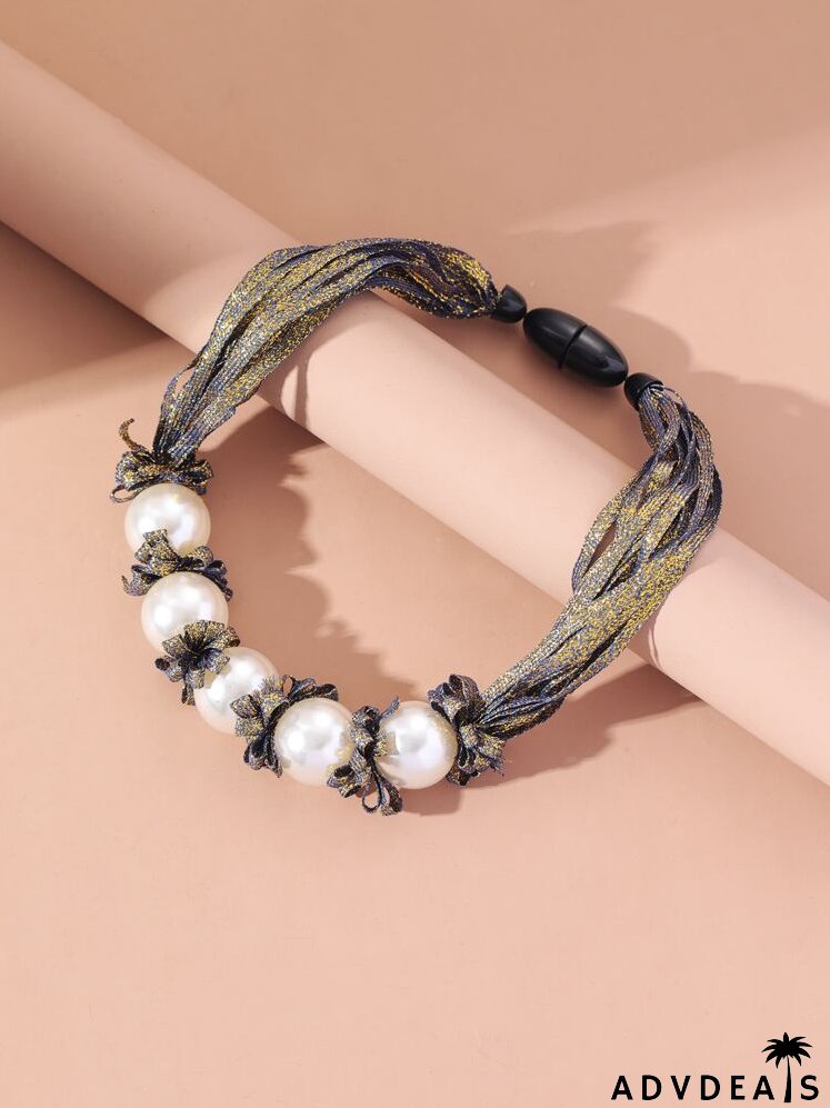 Faux Pearl Decor Necklace