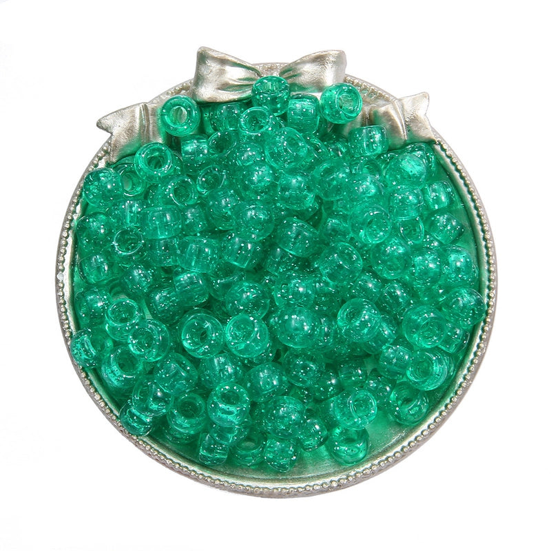 Acrylic Large Hole Barrel Beads 9*6mm Pony Beads Woven Handmade Diy Hand String Jewelry Accessories Beads Loose Beads