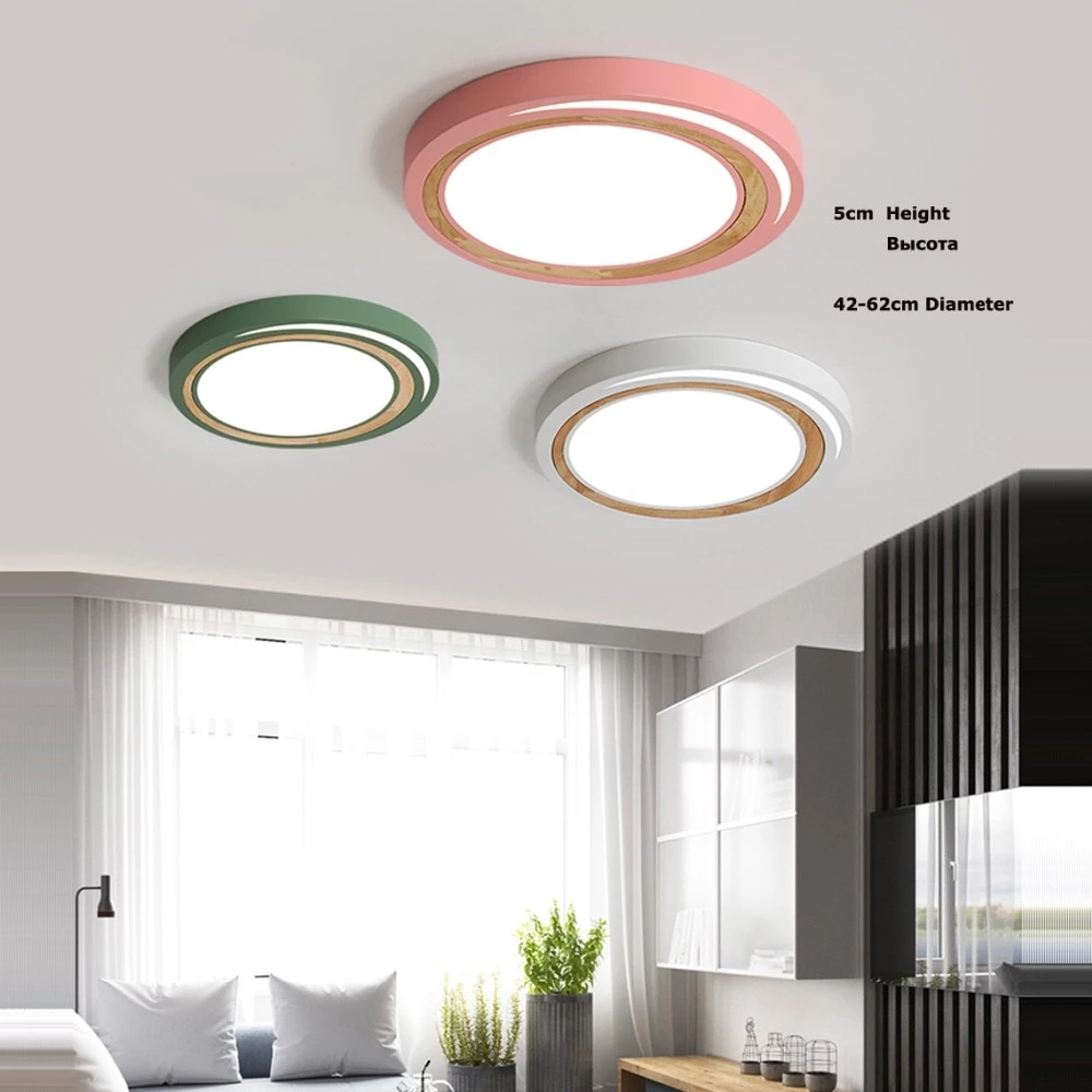 LED Nordic Iron Wood Acryl Round Sun With Moon 5cm LED Lamp.LED Light.Ceiling Lights.LED Ceiling Light.Ceiling Lamp For Foyer