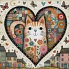 (Multi-Style) Love Shell Beach Colorful Town Cat Dog-11CT Stamped Cross Stitch 40*40/50*50cm