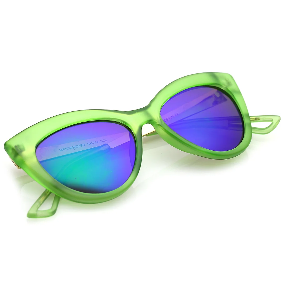 Bold 50's Fashion Oval Cat Eye glasses With Metal Arms 51mm