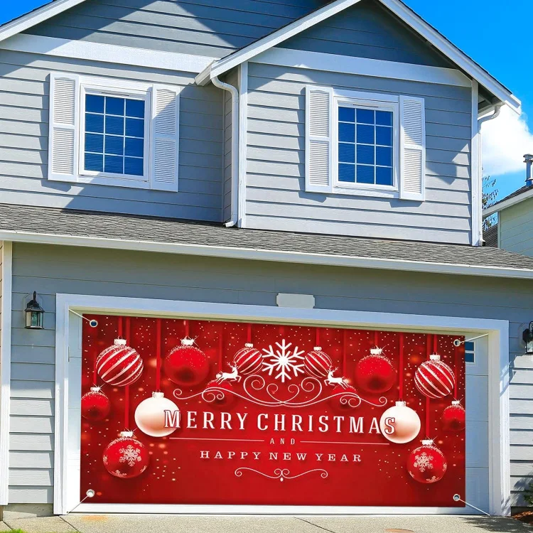 2023 New Christmas Garage Door Decoration - Holiday Garage Door Covers ...