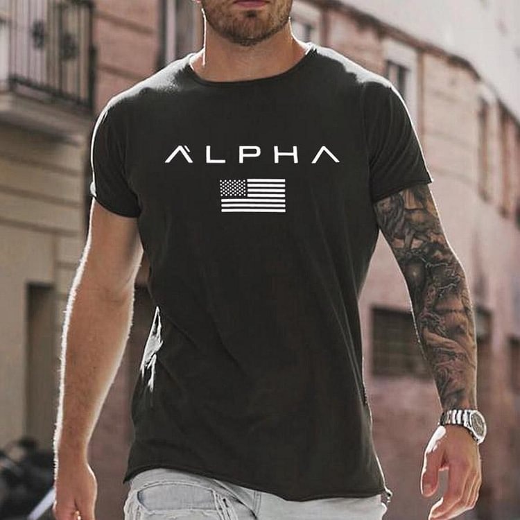 Amercian Flag Casual Men's T-shirt