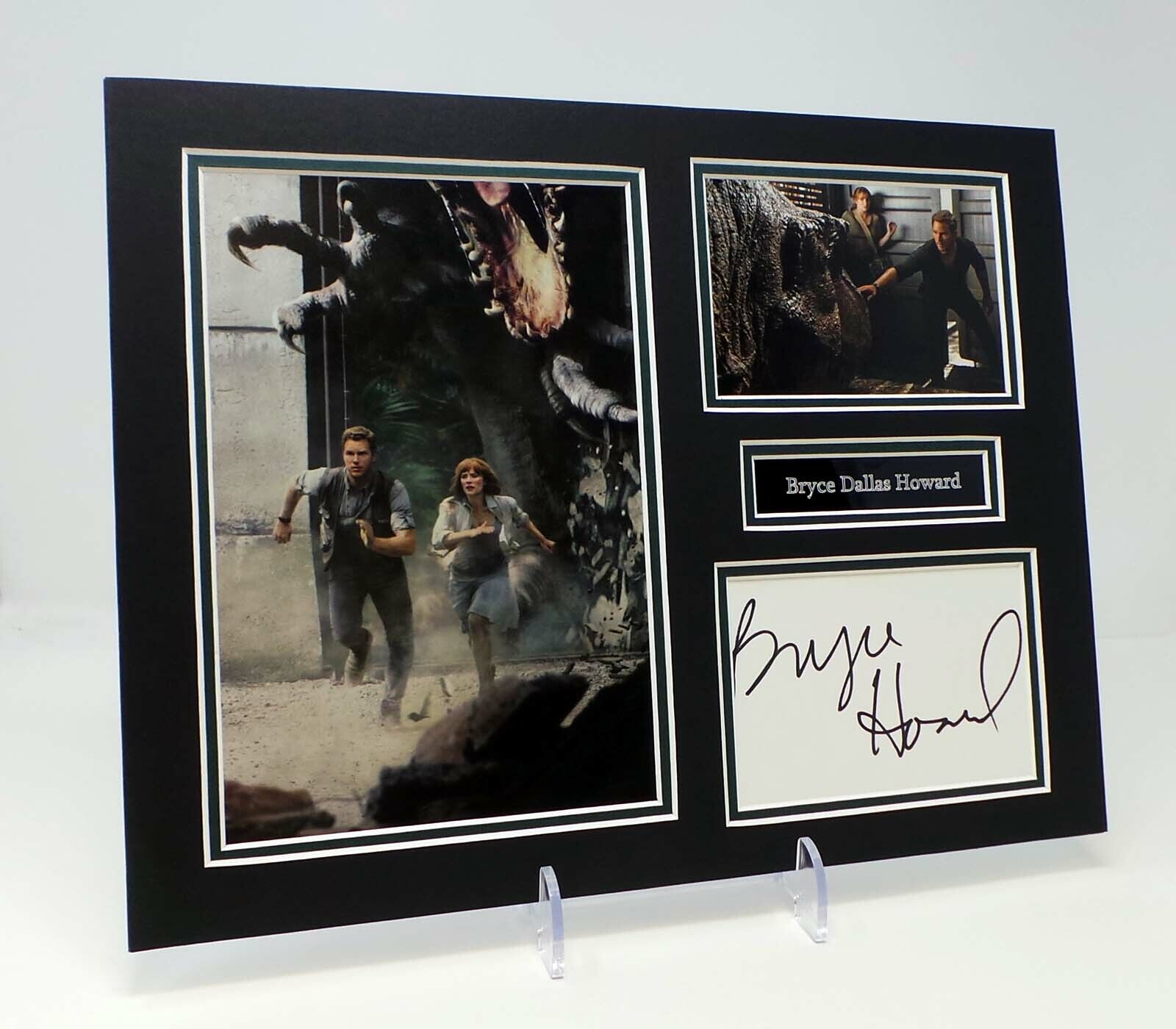 Bryce Dallas HOWARD Jurassic Park Signed Mounted Photo Poster painting Display AFTAL RD COA