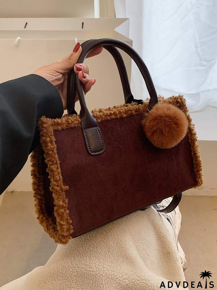 Contrast Binding Square Bag