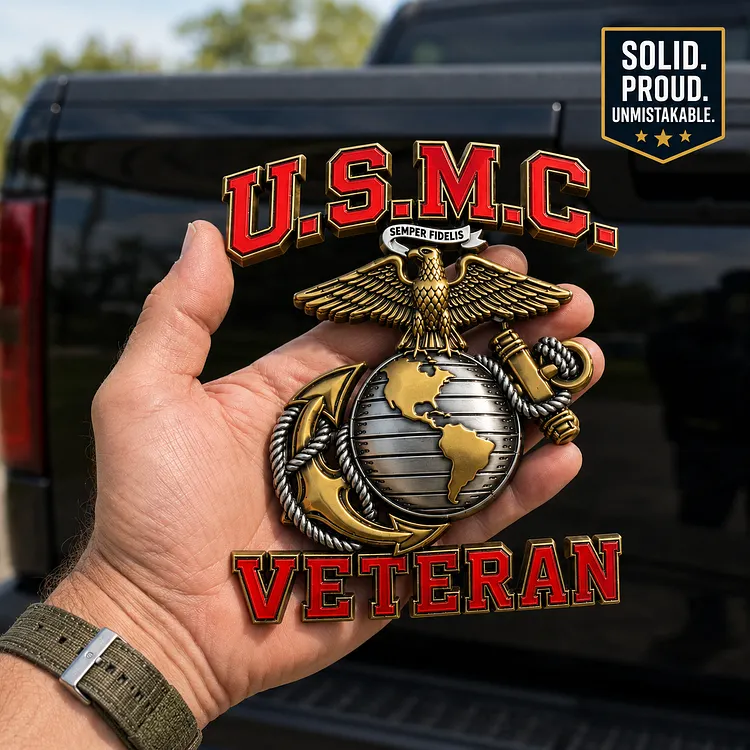 🇺🇸 Last Day Promo: 49% OFF 🎖️U.S. Marine Corps Veteran Car Emblem Metal Badge🔥