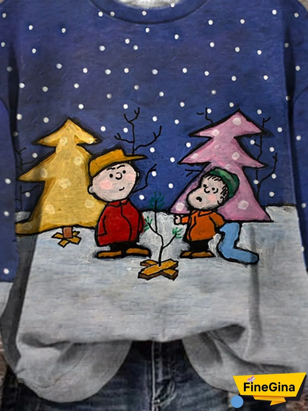 Merry Christmas Print Long Sleeve Sweatshirt