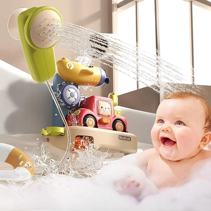 Genispark Bath Bubble Machine Toys: Automatic Fun Bath Toy Car with Shower  Head