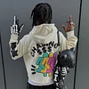 Fuck Money Printed Casual Street Hoodie