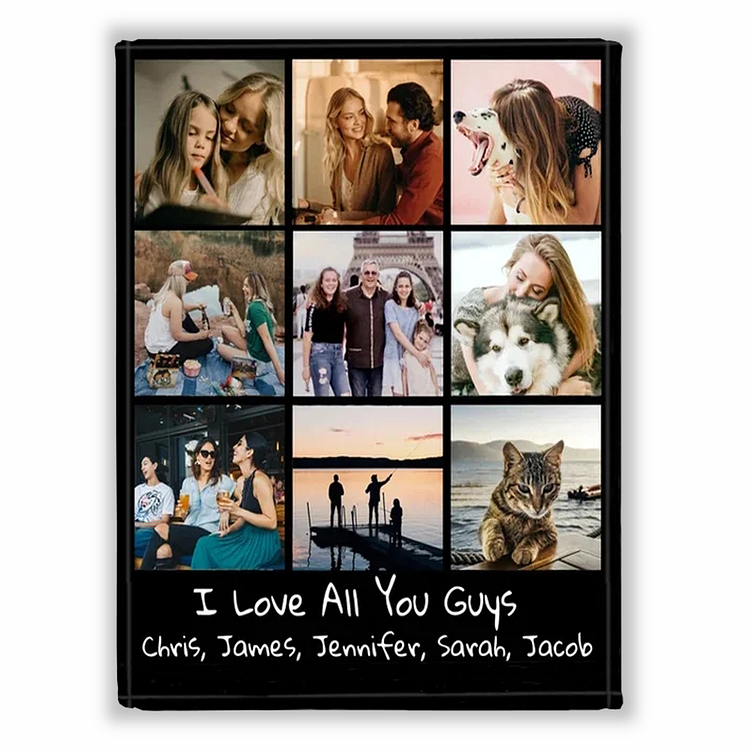 BlanketCute-Personalized Family Blanket with Your Memorial Photo | 01