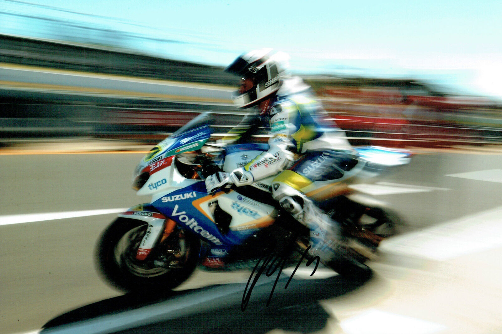 Randy De PUNIET # SIGNED Autograph SUZUKI Voltcom 12x8 Action Photo Poster painting AFTAL COA