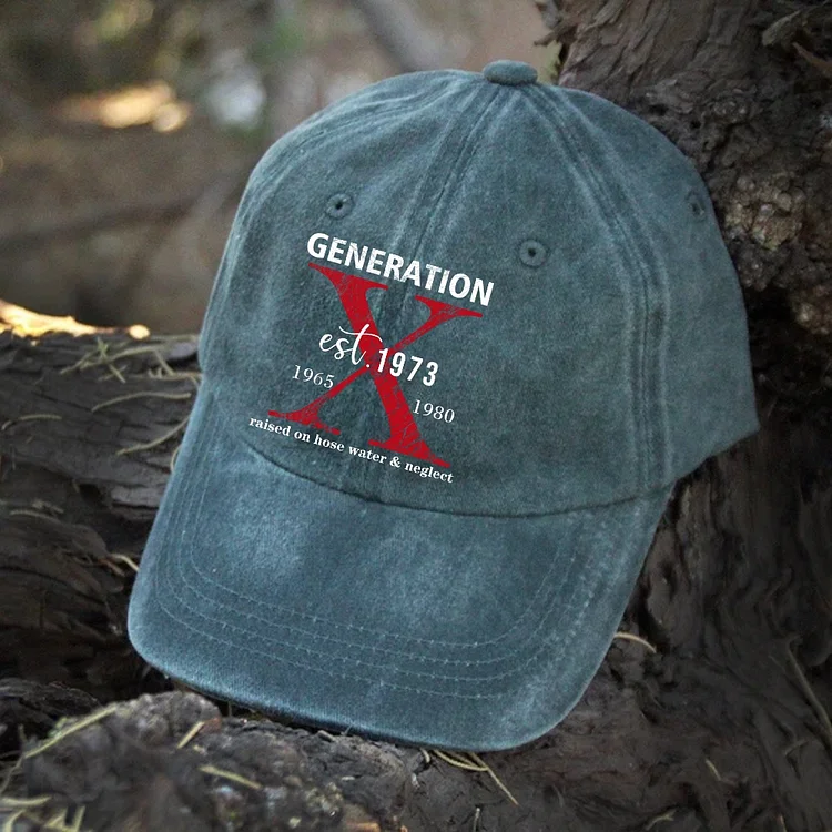 Custom Gen X Raised On Hose Water And Neglect Unisex Hat, Sarcastic Cap, Funny Quotes Hat